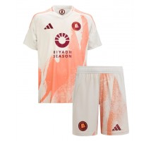 AS Roma Koszulka Wyjazdowa dzieci 2024-25 Krótki Rękaw (+ krótkie spodenki)